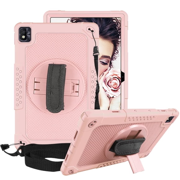 Mignova for Nokia T20 Tablet Case,Heavy-Duty Shockproof Kids Friendly Hybrid Rugged Protective Case for Nokia T20/TCL Tab Pro 5G(Model: 9198S)/VASTKING KingPad M10 10.36 inch Tablet(Rose Gold)