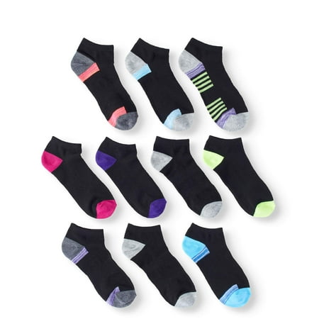 Women's P10 No Show Socks Assorted Colors, 10-Pack