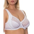 thumbnail image 2 of Plus Size Full Coverage Bra Wide Straps Support Panels Underwire 34 36 38 40 42 44 / C D E F G H I J (38DDD/F, White), 2 of 3