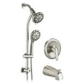 thumbnail image 6 of PROOX 7-Function Dual Head Shower Faucet Drill-Free slide bar combo Bathtub Spout Included Valve, 6 of 7