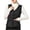 Black, variant on Fmbrln Women's V Neck Quilted Puffer Vest Snap Button Sleeveless Fleece Lined Warm Gilet Jacket Inner Layering Fall Winter Casual Outerwear with Pocket Black XL
