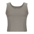 thumbnail image 4 of Tank Tops for Women Plus Size Sleeveless Round Neck Loose Tank Gray L, 4 of 6
