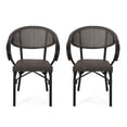 thumbnail image 1 of GDF Studio Caralee Outdoor Parisian Cafe Chair, Black and Dark Brown, 1 of 10