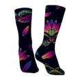 thumbnail image 6 of Compression Socks for Women Cute Animal Knitted Mid Calf Soft Comfort Mens Socks Blue One Size, 6 of 7