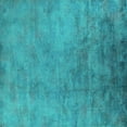 thumbnail image 1 of Ahgly Company Machine Washable Indoor Square Oriental Turquoise Blue Industrial Area Rugs, 5' Square, 1 of 4
