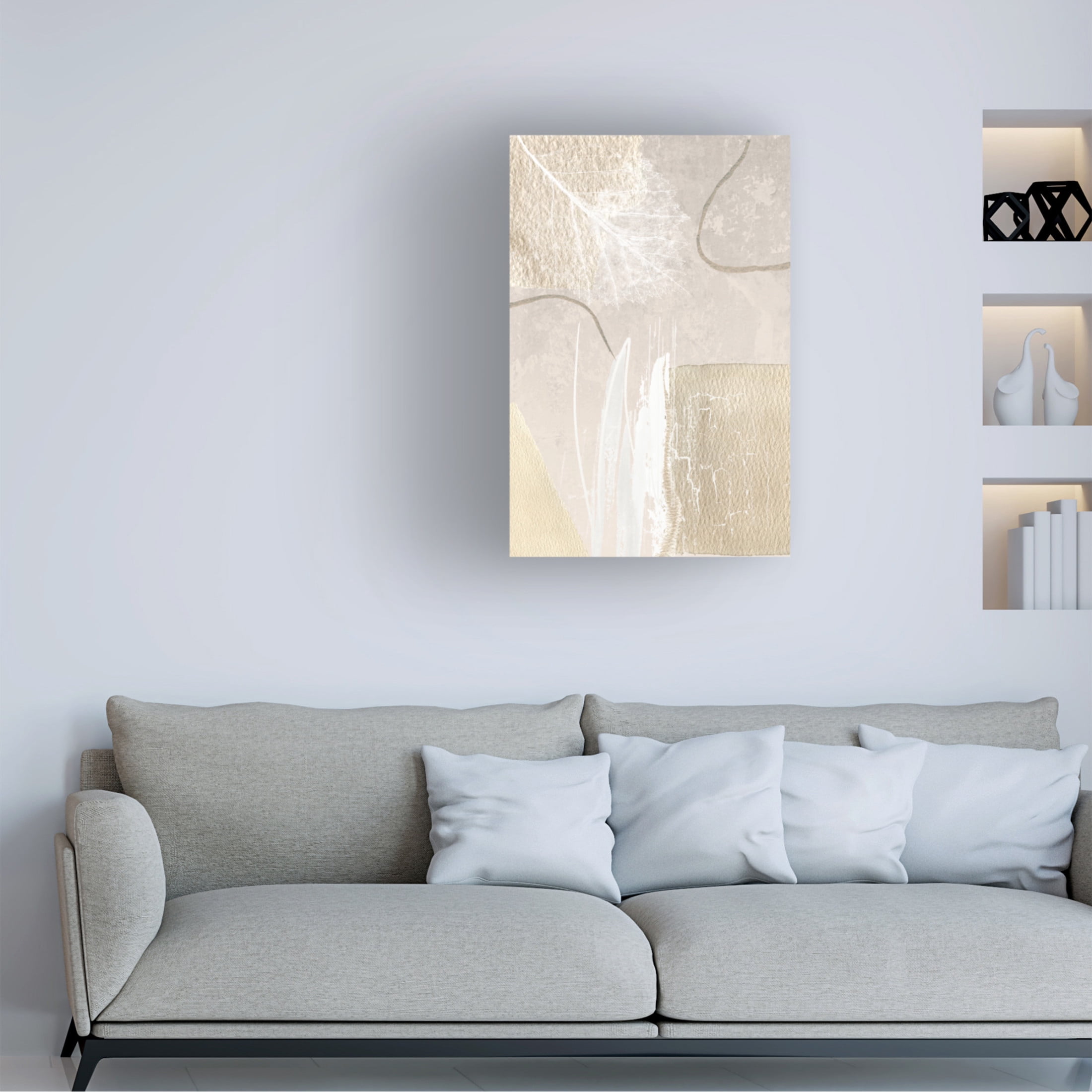Trademark Fine Art Sally Ann Moss Calm Ivory 2 Canvas Wall Art