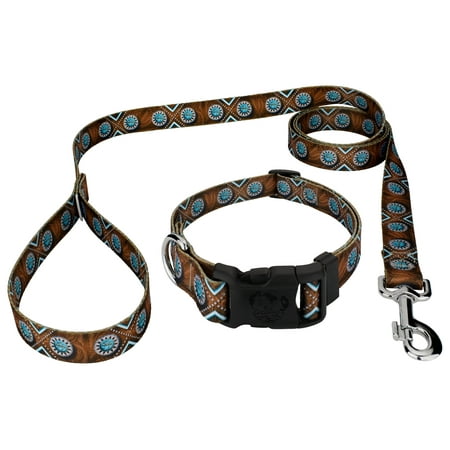 Country Brook Petz&reg; Deluxe Saddle Up Dog Collar and Leash Medium