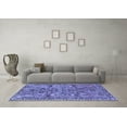 thumbnail image 3 of Ahgly Company Machine Washable Indoor Round Oriental Blue Traditional Area Rugs, 3' Round, 3 of 4