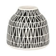 thumbnail image 6 of Ceramic Vase with Modern Pattern Design for Living Room Decor - Decorative Flower Vase for Home, Bedroom, or Office Desk - House Accent for Entryway or Console Table - 5", Black & White, 6 of 11