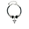 thumbnail image 2 of Delight Jewelry Silvertone Caduceus - RNP Coach Celtic Knot Leather Bead Bracelet, 7"+2" Extender, 2 of 4