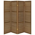 thumbnail image 3 of Rown 4 Panel Foldable Privacy Screen, Bamboo, Brown Pine Wood 70 Inch, 3 of 5