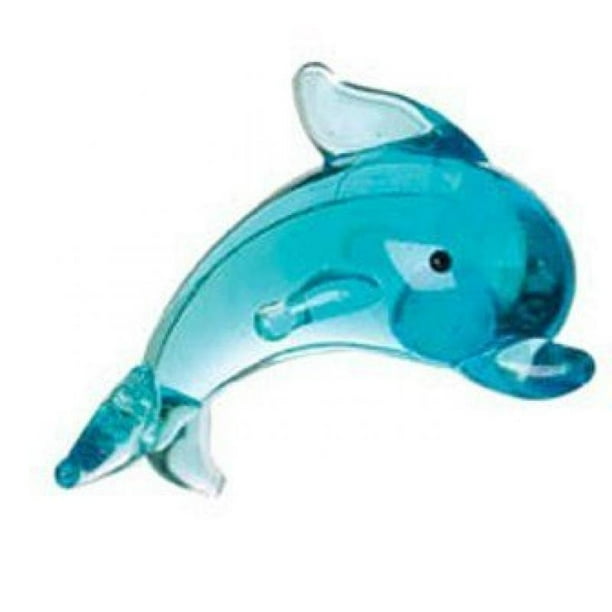Ganz Miniature Glass Animals Figurine - Blue Glass Dolphin Ganz Miniature Glass Animals Figurine - Blue Glass Dolphin