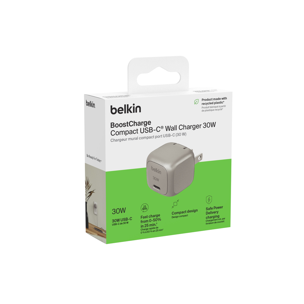 Belkin BoostCharge 30W USB-C Wall Charger, Silver photo 2