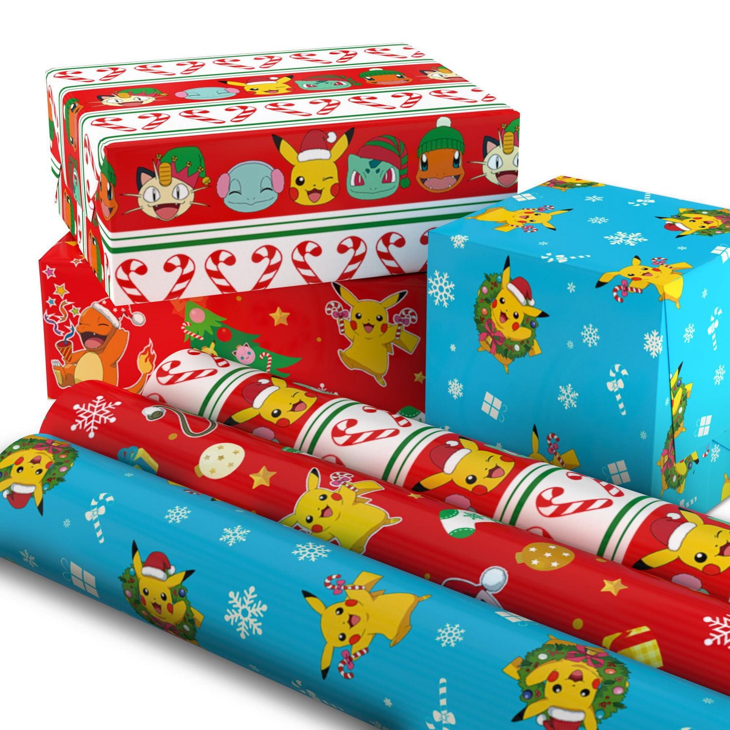 Hallmark Pokémon Wrapping Paper Rolls - Pikachu, Charmander, Bulbasaur Gift Wrap - View #5