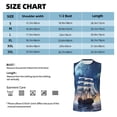 thumbnail image 3 of Bingfone Moonlit Night Sea Sailboat Pattern Men's Tank Tops Workout Sleeveless Tee Shirts Running Beach Tanks for Men-3X-Large, 3 of 4