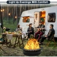 thumbnail image 3 of FEBTECH 42” Smokeless Fire Pit Insert - Heavy Duty Outdoor Fire Pit Ring with Heat Resistant Coating, 3 of 9