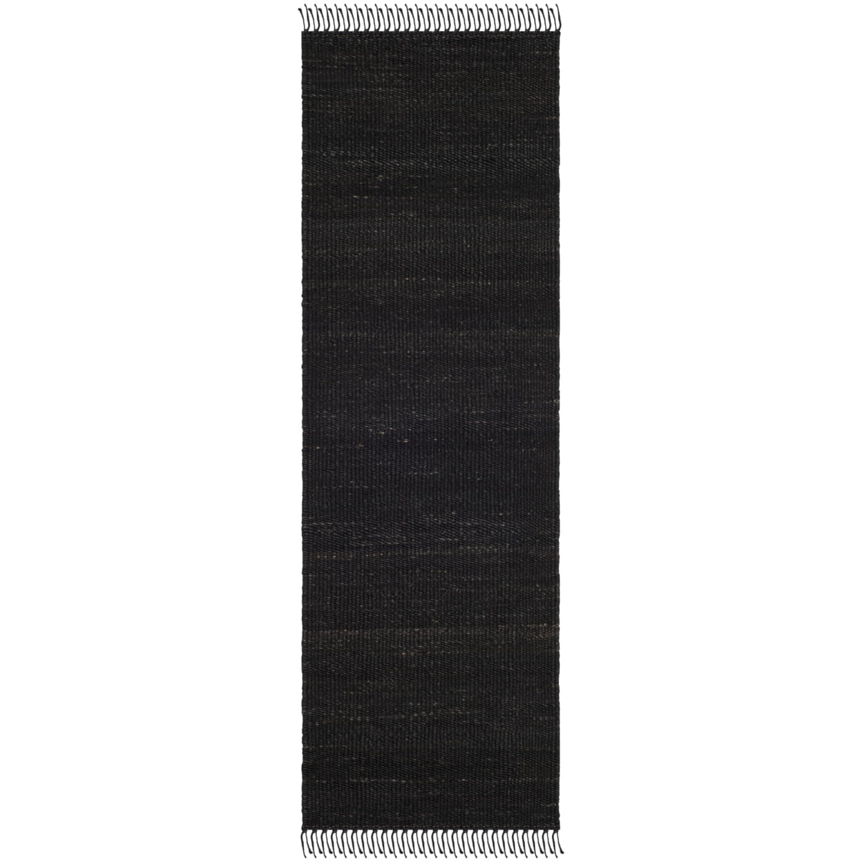 SAFAVIEH Natural Fiber Clara Braided Jute Area Rug, Black, 4' x 4' Round
