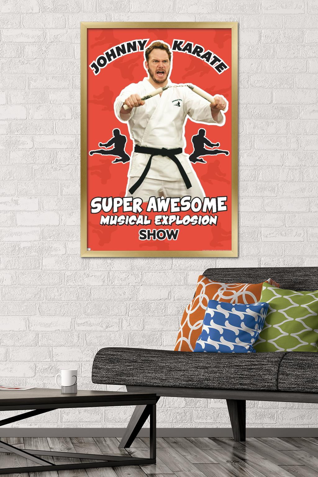 Parks and Recreation - Johnny Karate Wall Poster, 22.375" x 34" Framed