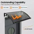 thumbnail image 6 of Durable Door Awning Canopy, UV & Weather Protection, Heavy-Duty Aluminum Alloy with Efficient Drainage, Modern Design, 110 lbs Load Capacity – Perfect for Porches, Windows, and Balconies, 6 of 10
