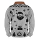 thumbnail image 3 of Sudadera sin capucha para hombre, informal, a la moda, con cuello alto, estampado, con cremallera, jersey de manga larga, blusa de poliéster para hombre, 3 of 3