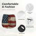 thumbnail image 4 of Daiia American Flag1 Pattern Women's 2 in 1 Running Shorts - Lightweight Athletic Workout Gym Yoga Shorts Liner with Phone Pockets-X-Large, 4 of 7