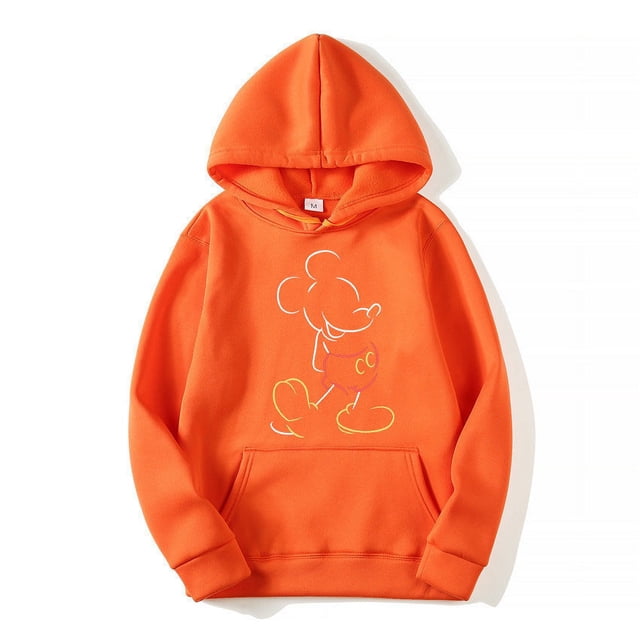 Mickey Mouse Line Pop Unisex Hoodie Cartoon Fashion Couple Oversized Sweatshirt Tops Spring Autumn Pullover
