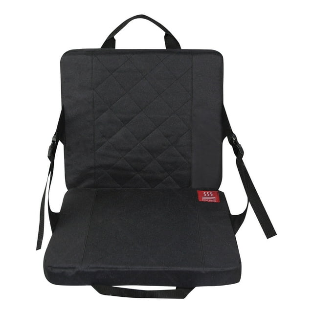 Hearth & Gear Portable Stadium Seat Heated Seat Cushion Extra Wide Heated Stadium Seat Upgrade 3 Heated Foldable Chairs For Bleachers (Mobile Power Not Included) Weight Training Thruster Stationary