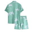 thumbnail image 4 of CHUMUD Men's Hawaiian Matching Set Summer Outerwear Beach 2 Piece Vacation Outfits Tropical print Shirts and Shorts, 4 of 5