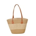 thumbnail image 3 of Woven Straw Shoulder Bag Handwoven Beach Tote Purse Lightweight Raffia Summer Daily Use Elegant Woven Design, 3 of 3