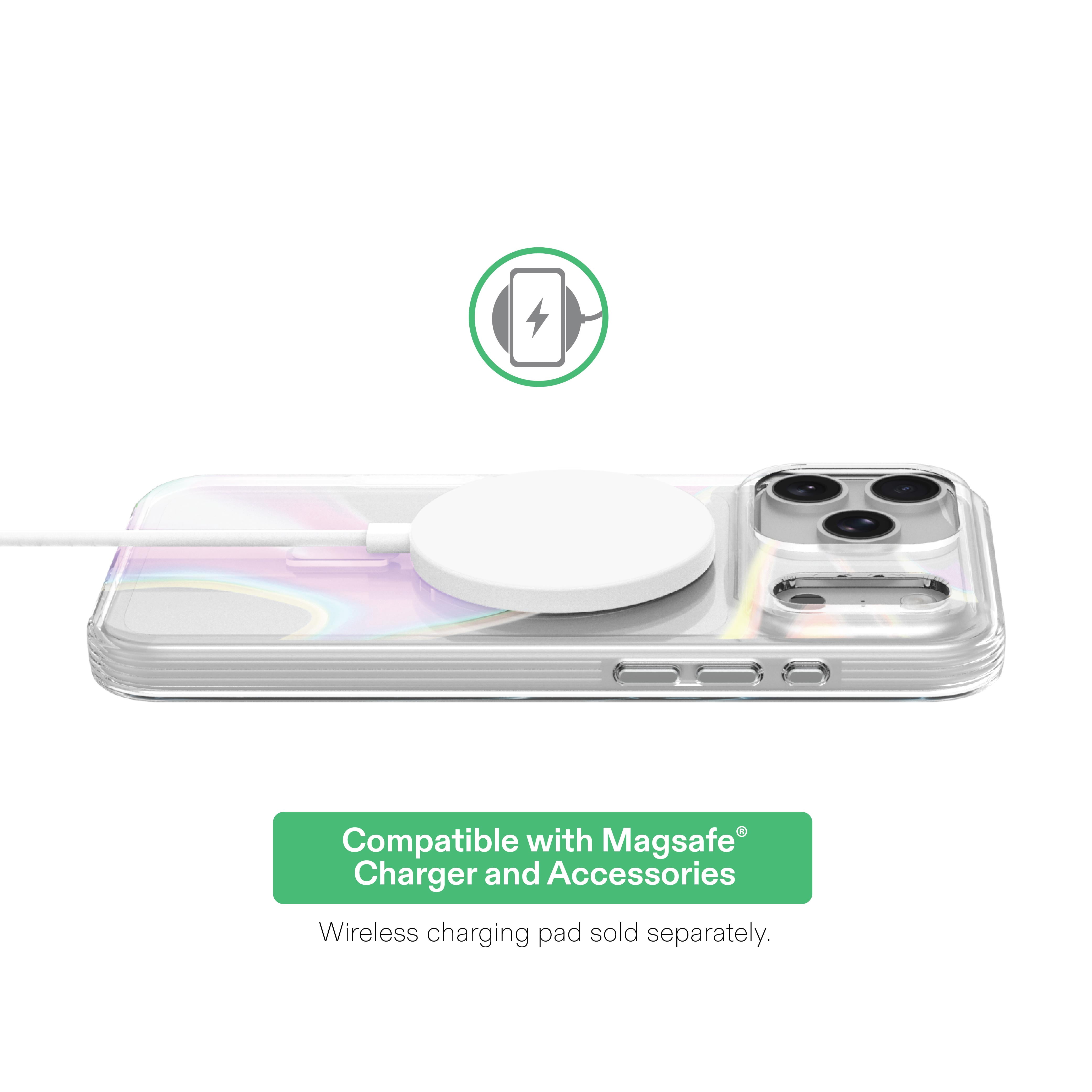onn Phone Case for iPhone 18 Pro Max / 17 Pro Max, MagSafe Compatible - Clear Iridescent