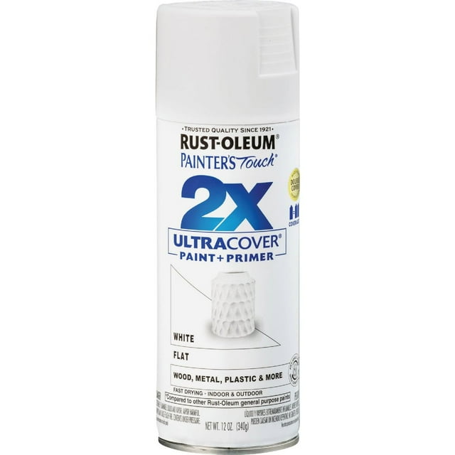 Spray Paint Painter's Touch 2X, blanco plano, 340 ml