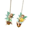 thumbnail image 4 of colaxi 2x Garden Boy Girl Fee Hanging Decor Harz Ornament, Handicraft Collectible Creative Garden Development for Garden Fence Outdoor, 4 of 9