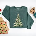 thumbnail image 4 of Watercolor Christmas Tree Sparkle - Women's Garment Dyed Sweatshirt, 4 of 12