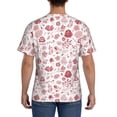 thumbnail image 3 of Bixox Men's Flower Leaves Printed Short Sleeve Skinny Athletic T-Shirt, 3 of 6