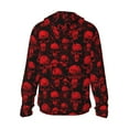 thumbnail image 3 of Haiem Red Skulls UPF 50+ Fishing Shirts for Men Long Sleeve UV Sun Protection Hoodie Non-Mask Outdoor Hiking Shirts, 3 of 9