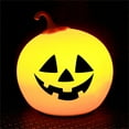 thumbnail image 1 of TopLLC Remote Control Silicone Night Light，Pumpkin Lantern Halloween USB Colorful Charging Light Holiday Night Light, 1 of 9