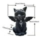 thumbnail image 5 of Gato, Adornos Artesanales De Resina De Gato De Halloween, Escultura De Animales Para Estanterías, Patio Trasero, Balcón Eigraketly HA041890-01, 5 of 6