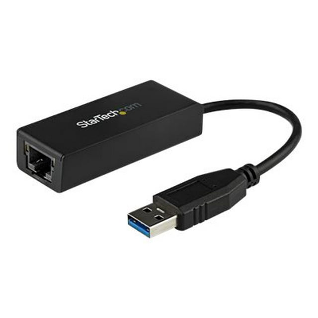 StarTech.com USB 3.0 to Gigabit Ethernet Adapter - 10/100/1000 NIC Network Adapter - USB 3.0 Laptop to RJ45 LAN (USB31000S) - Network adapter - USB 3.0 - Gigabit Ethernet - black