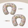 thumbnail image 3 of KLL Bunny Floral Pattern Memory Foam Cervical Neck Pillow Versatile U-Shaped Pillows for Home/Office/Camping/Travelling/Soft Washable Cover, 3 of 8