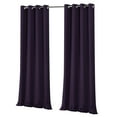 thumbnail image 3 of 2 Pack: Solid Colored 100% Energy Saving Hotel Max Blackout Thermal Curtain Panels - Purple, 84 in. Long, 3 of 5