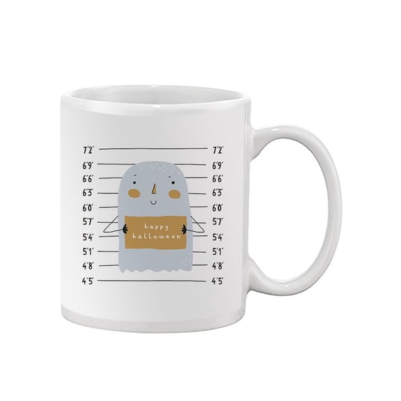 Funny Ghost W Mugshot Mug - Image by Shutterstock,