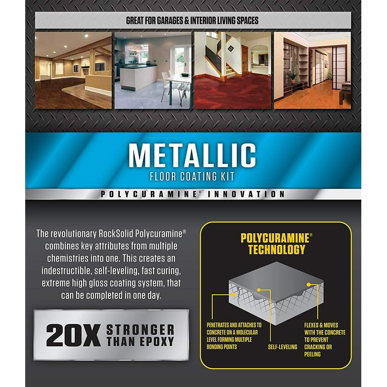 Rust-Oleum 299745 Rock-Solid Metallic Garage Floor Coating Kit