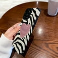 thumbnail image 3 of Love Heart Zebra Print Anti-Slip Personality Silicone Case for Women Girls Compatible with iPhone Case (iPhone 13 Pro), 3 of 6