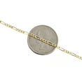 thumbnail image 3 of Real 10K Yellow Gold 2mm Plain Hollow Figaro Chain Link Necklace 20 Inches, 3 of 7