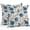 Indigo,Tan,Cream, variant on Throw Pillow Covers 26x26 Inch Set of 2, Teal Florals Waterproof Outdoor Pillow Covers, Farmhouse Botanical Peonies Vintage Brown Leaves Decorative Cushion Pillowcases for Patio Garden Couch Bed