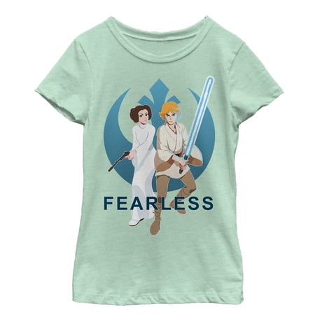 Girl s Star Wars Galaxy of Adventures Fearless Luke & Leia Graphic Tee Mint X Small