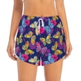thumbnail image 2 of KLL Paint Butterflies Pattern Shorts Women,Athletic Shorts High Waisted Running Shorts Pocket Sporty Short Gym Elastic Workout Shorts-X-Large, 2 of 7
