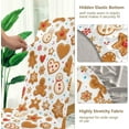 thumbnail image 4 of Christmas Spandex Chair Covers for Dining Room Set of 4, Gingerbread Cookies Parsons Slipcover Xmas Chair Back Cover Kitchen Stretch Printed Chair Protectors Covers, 4 of 6