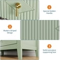 thumbnail image 5 of Garvee Fluted Dresser 54 Inch Wide, 7-Drawer Wood Dresser for Bedroom, Modern Chest of Drawers, Storage Organizer Cabinet for Living Room, Hallway, Entryway, Green, 5 of 9