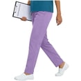 thumbnail image 5 of qolati Scrub Pants for Women Stretch Elastic Waist Jogger Pants Soft Womens Scrubs Pant Classic Fitted Drawstring High Waisted Cargo Pants with Pockets Purple M, 5 of 9